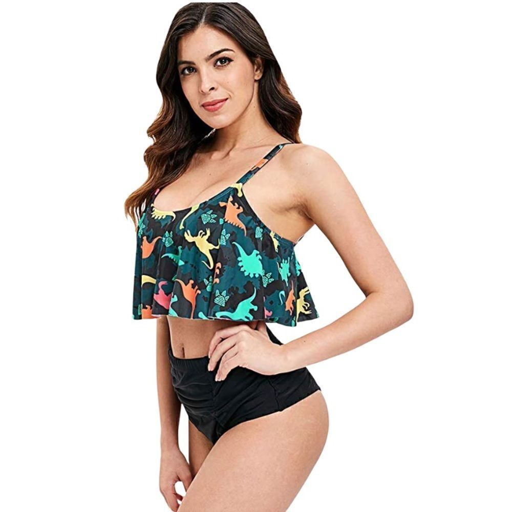 Dino‎ print swimsuit top